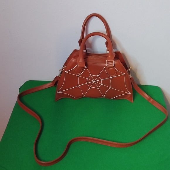 Brown Spider Web Purse - Picture 1 of 6